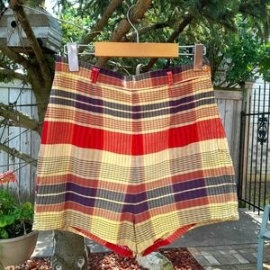 Vintage 1950s High-Waisted Plaid Short Shorts